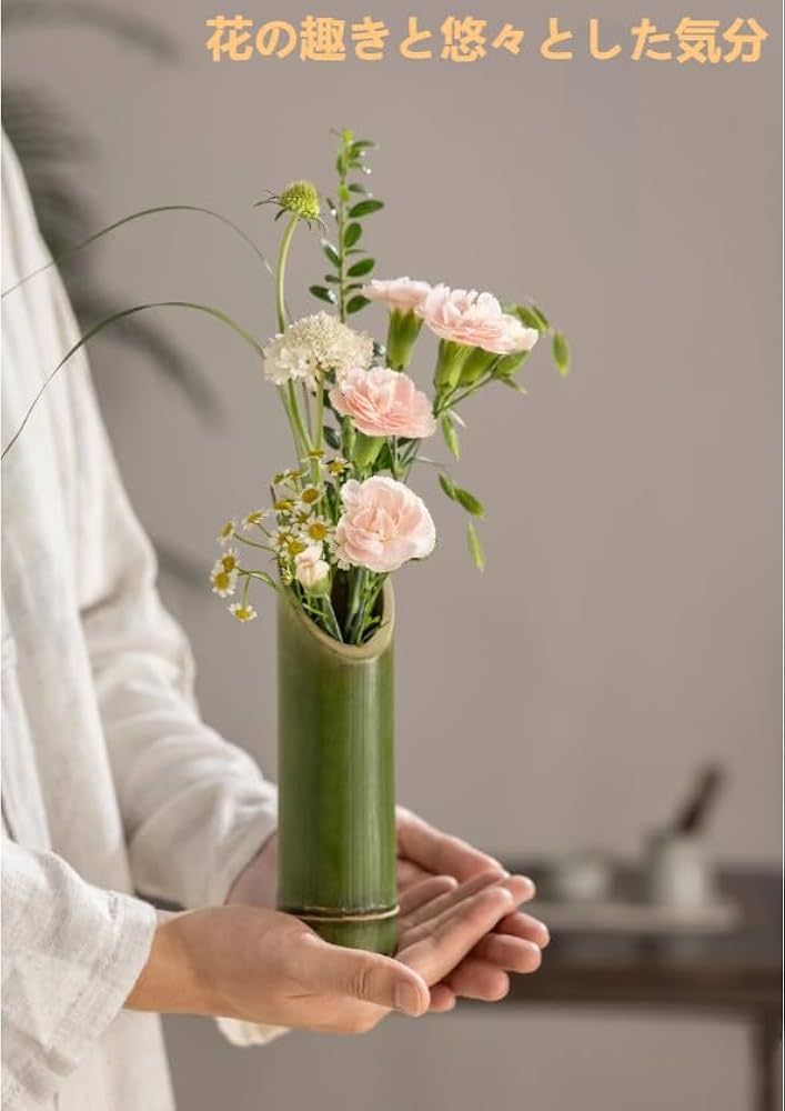 花器　花瓶　竹器　生け花 3ゼットです(*^^*) 花器】竹製花器 3つ まとめ 寸胴 花入れ 華道 生け花 竹工芸